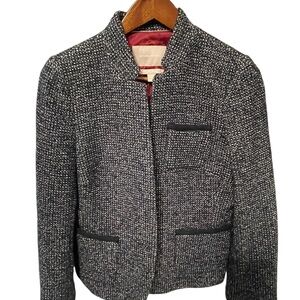 Banana Republic Navy and White Tweed Jacket